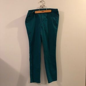 Teal skinny Jeans size 14 comfortable and cute!